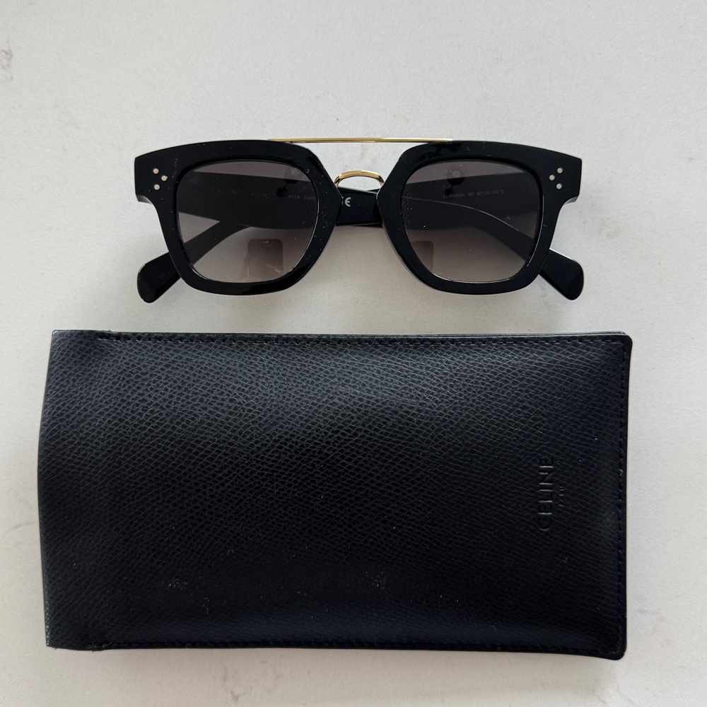 Celine Black and Gold Sunglasses